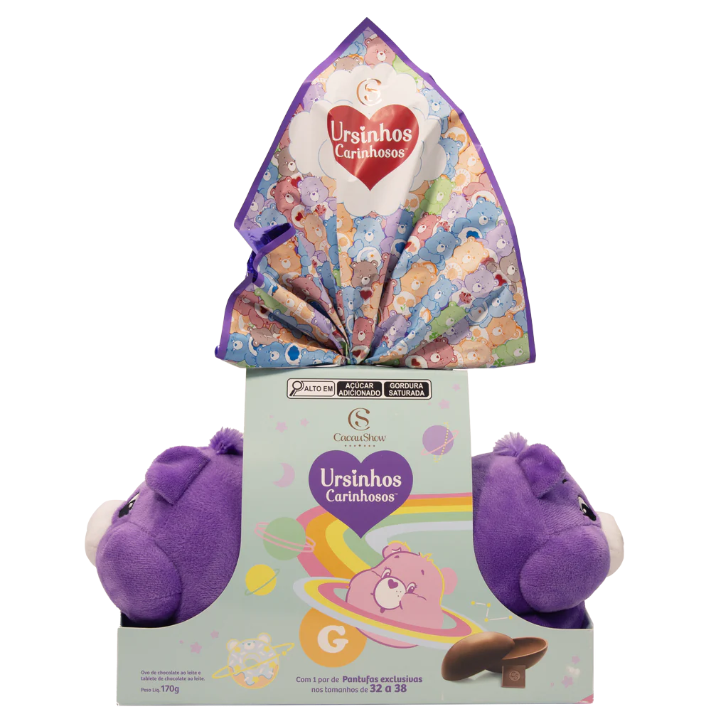 Ovo de Páscoa ao Leite Pantufa Ursinhos Carinhosos Ursinha Carinhosa G 170g